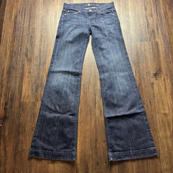 7 For All Mankind Dojo Bootcut Jeans Dark Wash Women’s size 26 - Picture 1 of 11